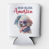 Patriottische Hond-Poodle Blikjeskoeler (Voorkant)