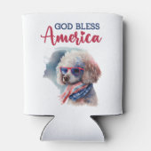 Patriottische Hond-Poodle Blikjeskoeler (Achterkant)