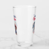 Patriottische Hond-Poodle Glas (Links)