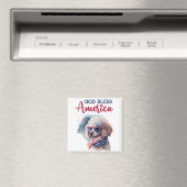 Patriottische Hond-Poodle Magneet (Insitu (Vaatwasser))