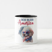 Patriottische Hond-Poodle Mok (Midden)