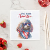 Patriottische Hond-Poodle Servet (Insitu)