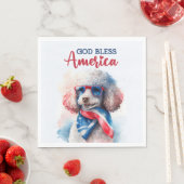 Patriottische Hond-Poodle Servet (Insitu)