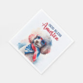 Patriottische Hond-Poodle Servet (Hoek)