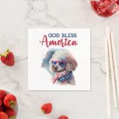 Patriottische Hond-Poodle Servet (Insitu)