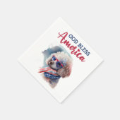 Patriottische Hond-Poodle Servet (Hoek)