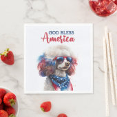 Patriottische Hond-Poodle Servet (Insitu)
