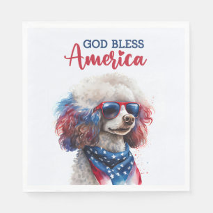 Patriottische Hond-Poodle Servet