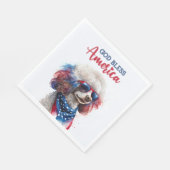 Patriottische Hond-Poodle Servet (Hoek)