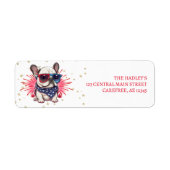 Patriottische Hond Retouradres Etiket (Voorkant)