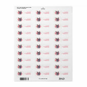 Patriottische Hond Retouradres Etiket (Full Sheet)