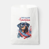 Patriottische hond-rottweiler bedankzakje (Voorkant)