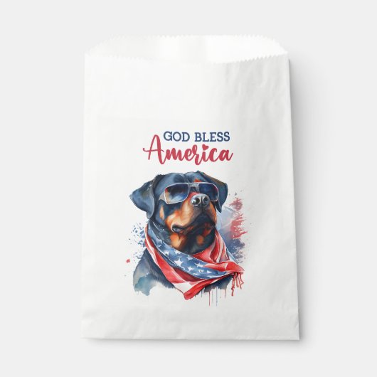 Patriottische hond-rottweiler bedankzakje (Voorkant)