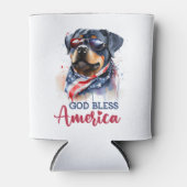 Patriottische Hond-Rottweiler Blikjeskoeler (Voorkant)
