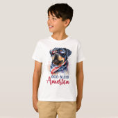 Patriottische Hond-Rottweiler T-shirt (Voorkant volledig)