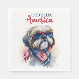Patriottische Hond-Shih tzu Servet