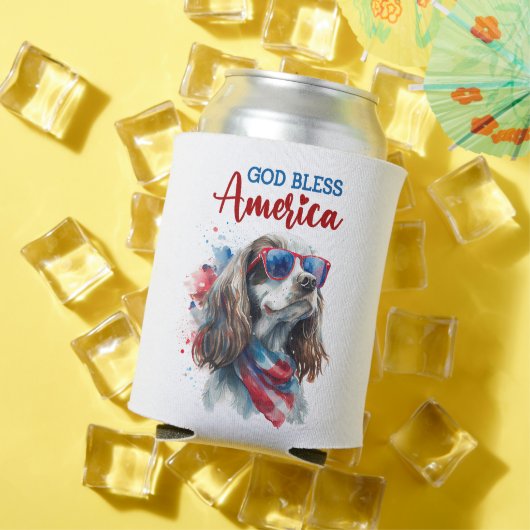 Patriottische Hond-Spaniel Blikjeskoeler (Insitu Zomer)