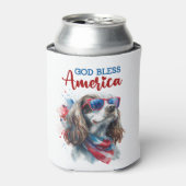 Patriottische Hond-Spaniel Blikjeskoeler (Blikje Voorkant)