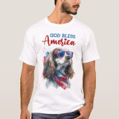 Patriottische Hond-Spaniel T-shirt (Voorkant)