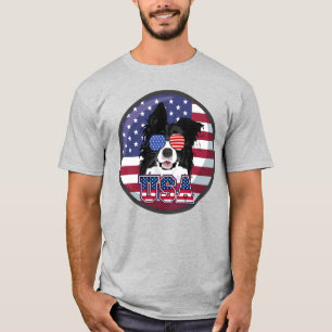 Patriottische Hond USA T-shirt