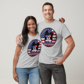 Patriottische Hond USA  T-shirt (Unisex)
