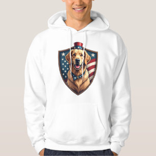 Patriottische Hond Vader Gouden Retriever Gravure  Hoodie