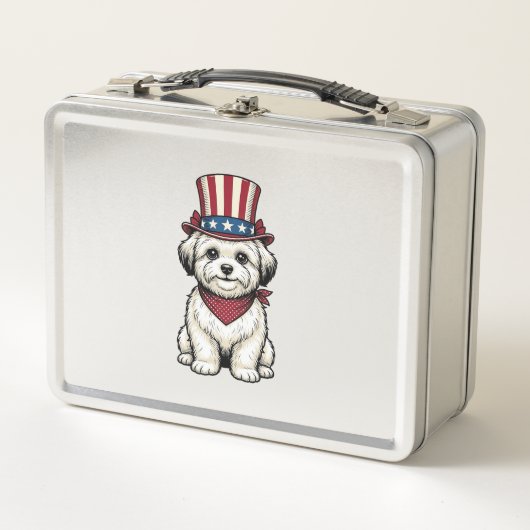 Patriottische Hond Vintage Gravure Vector Design_1 (Voorkant)