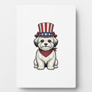 Patriottische Hond Vintage Gravure Vector Design_1 Fotoplaat