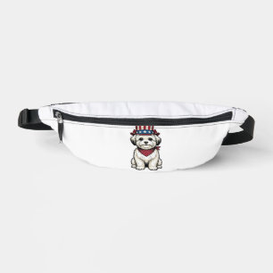 Patriottische Hond Vintage Gravure Vector Design_1 Heuptasje
