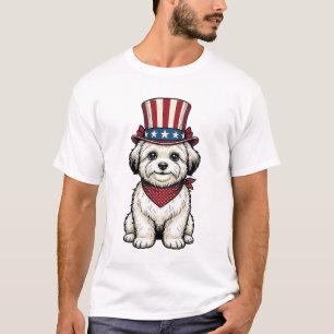 Patriottische Hond Vintage Gravure Vector Design_1 T-shirt