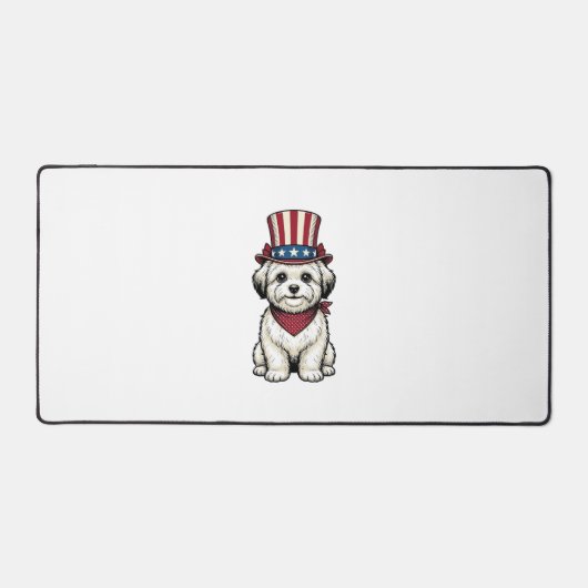Patriottische Hond Vintage Gravure Vector Ontwerp_ Bureaumat (Voorkant)