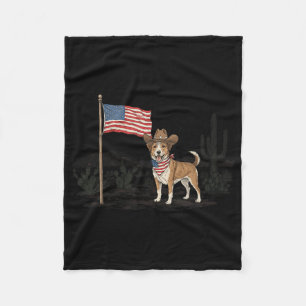 Patriottische Hond VS 4 juli Amerikaanse Vlag West Fleece Deken