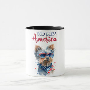 Patriottische Hond-Yorkshire Terrier Mok