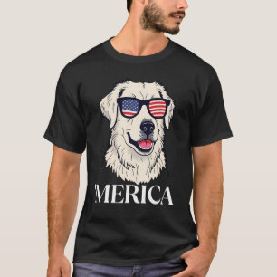 Patriottische hond zonnebril - American Flag Canin T-shirt