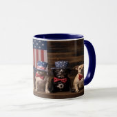 Patriottische Honden 4 juli Mok (Voorkant rechts)