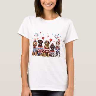 Patriottische honden t-shirt