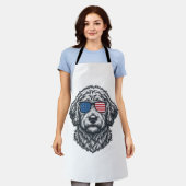 Patriottische Honden Zonnebril Vintage Schort (Gedragen)