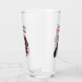 Patriottische hondenbeagle glas (Rechts)