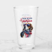 Patriottische hondenbeagle glas (Voorkant)