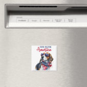 Patriottische hondenbeagle magneet (Insitu (Vaatwasser))