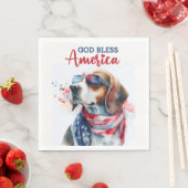 Patriottische hondenbeagle servet (Insitu)