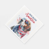 Patriottische hondenbeagle servet (Hoek)