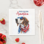 Patriottische hondenbeagle servet (Insitu)