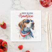 Patriottische hondenbeagle servet (Insitu)