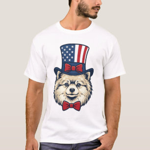 Patriottische Hondenkop Vintage Gravure Vector Des T-shirt