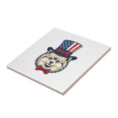 Patriottische Hondenkop Vintage Gravure Vector Des Tegeltje (Zijkant)