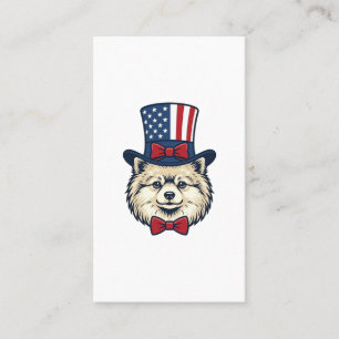 Patriottische Hondenkop Vintage Gravure Vector Des Visitekaartje