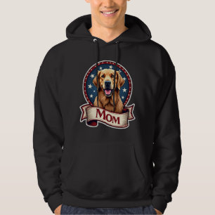 Patriottische Hondenmoeder Goud Retriever Vintage  Hoodie