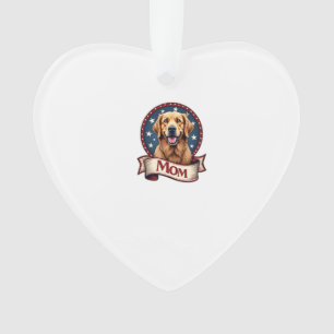 Patriottische Hondenmoeder Goud Retriever Vintage  Ornament