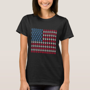 Patriottische Hondenpoot Amerika Vlag Onafhankelij T-shirt